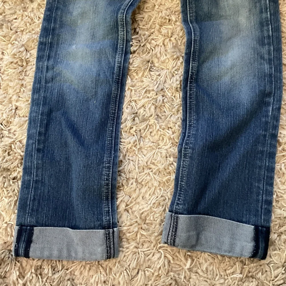 Justice Girls Simply Low Slim Jeans Medium Wash Rhinestone Studded Size 10S